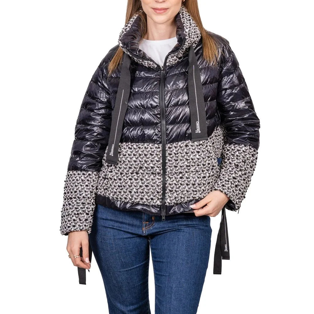 Veste longue en polyamide noir Herno - 42
