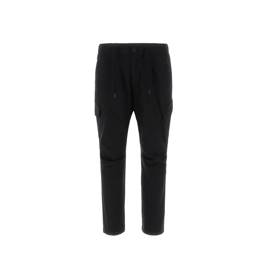 Herno Black Polyester Cargo Pants - L