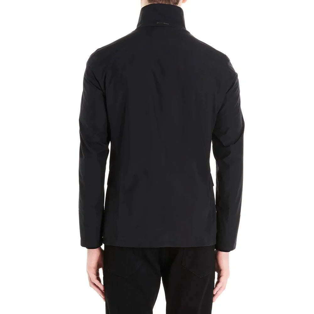 Herno Black Polyester Full-Length Jacket