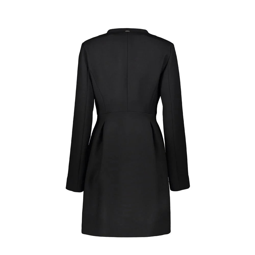 Herno Black Virgin Wool Coat - IT46 | S