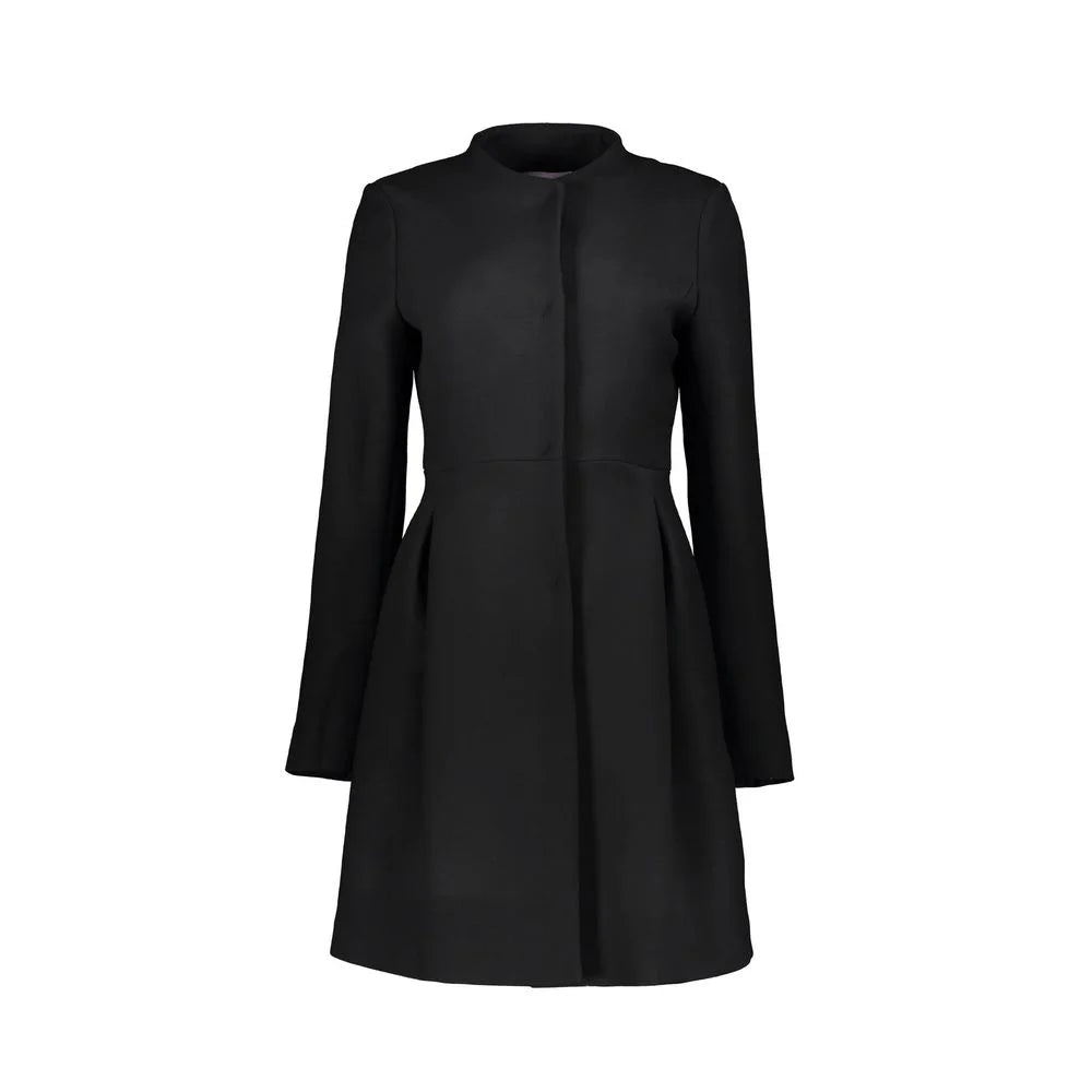 Herno Black Virgin Wool Coat - IT46 | S