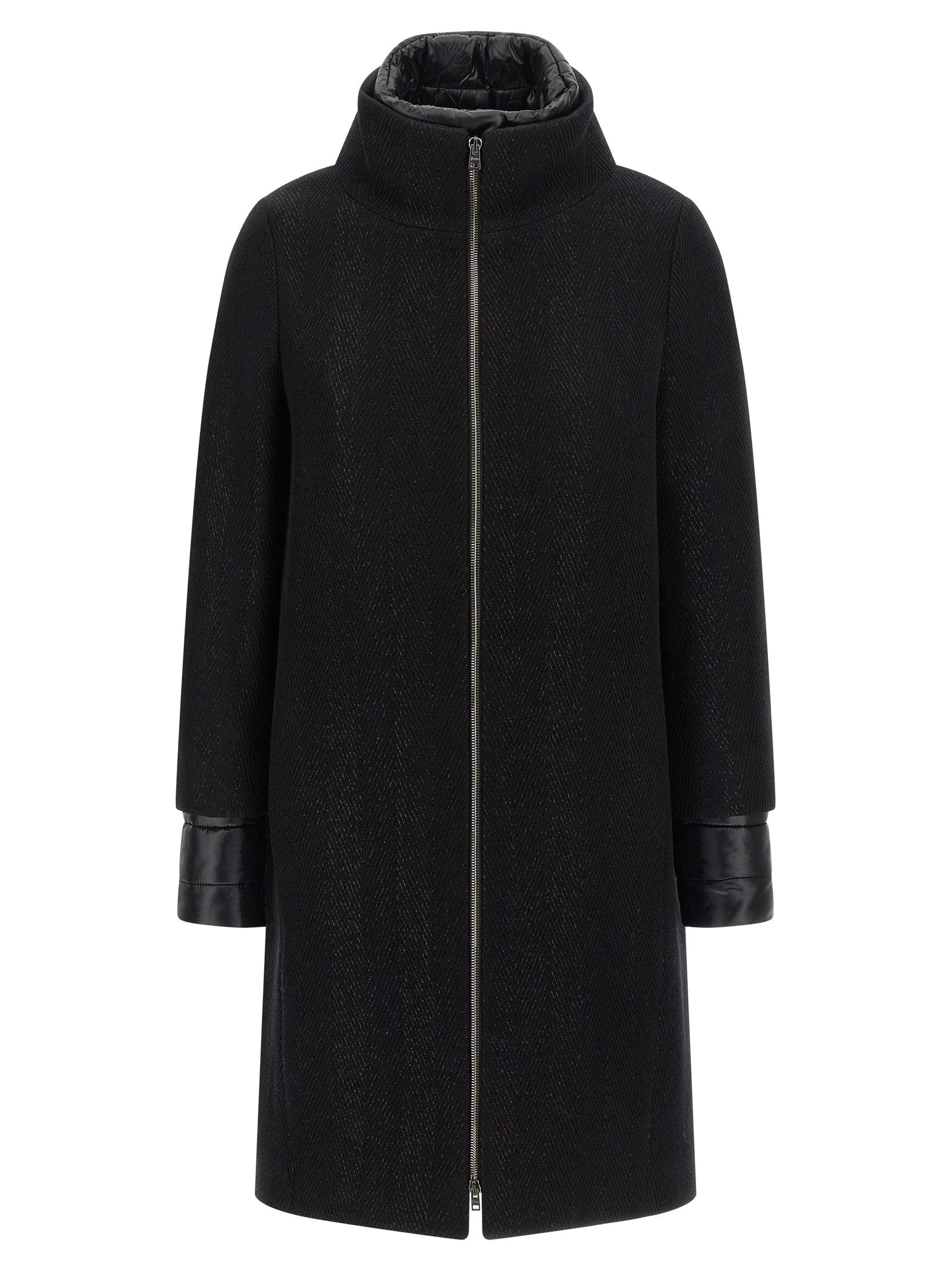 Herno Black Wool Coat - IT46