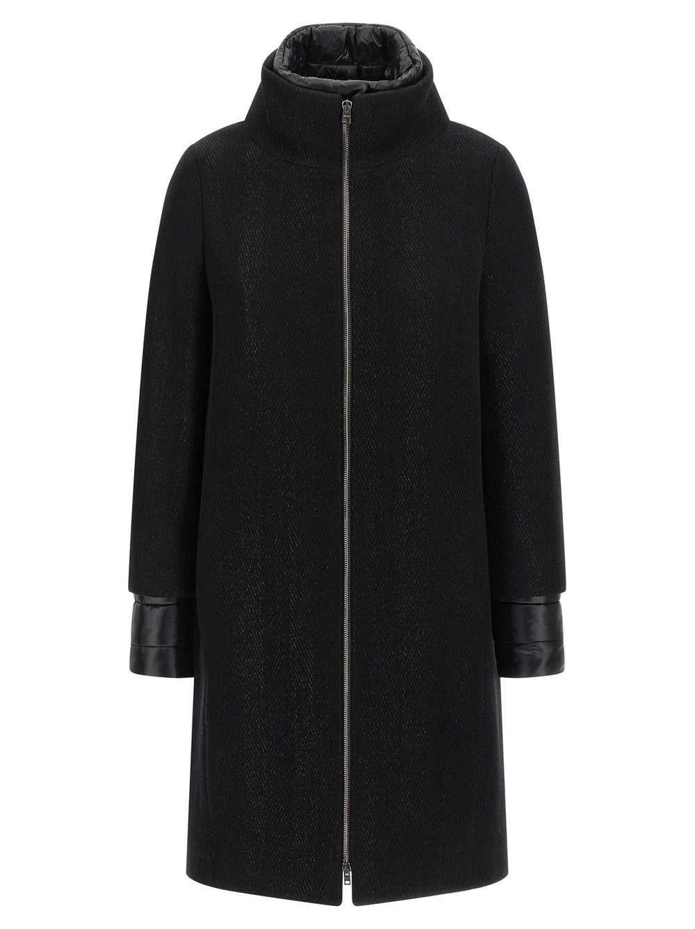 Herno Black Wool Coat - IT46