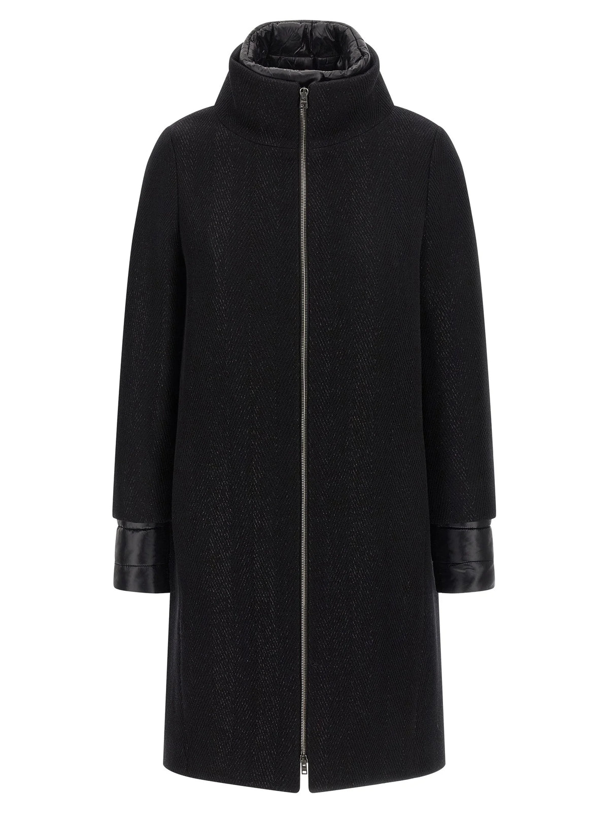 Herno Black Wool Coat - IT46
