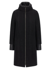 Herno Black Wool Coat - IT46