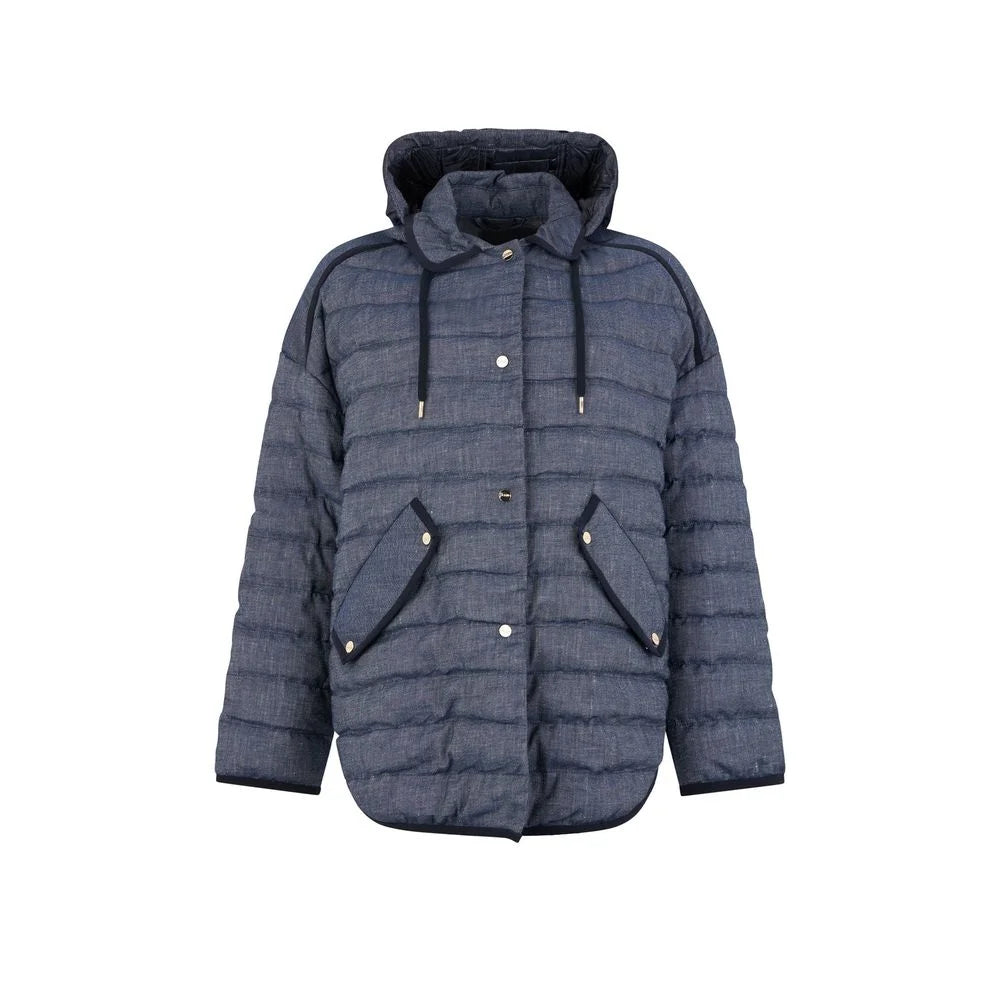 Herno Blue Cotton Jackets And Coat - 42