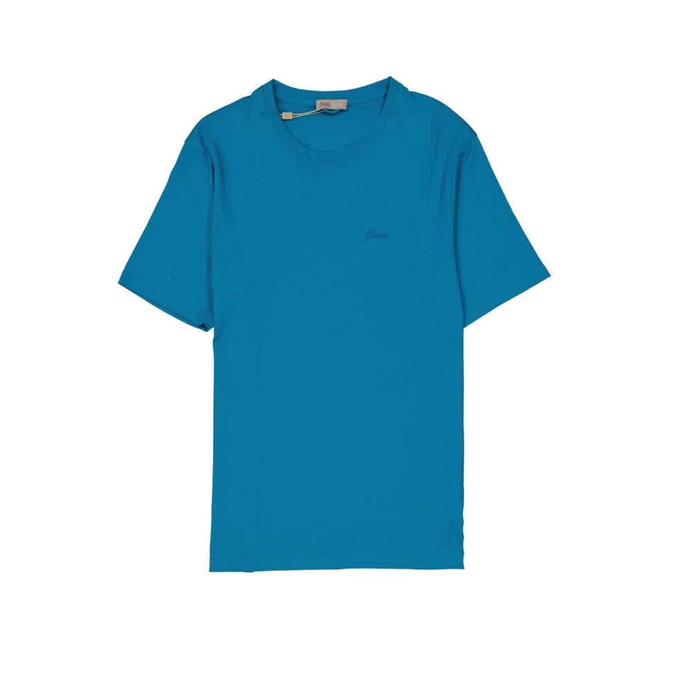 Herno Blue Cotton T-Shirt - IT50 | L