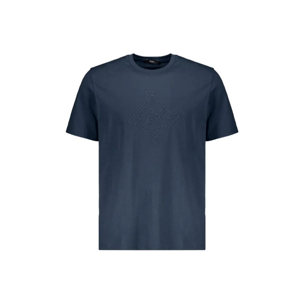 Herno Blue Cotton T-Shirt - IT50 | L