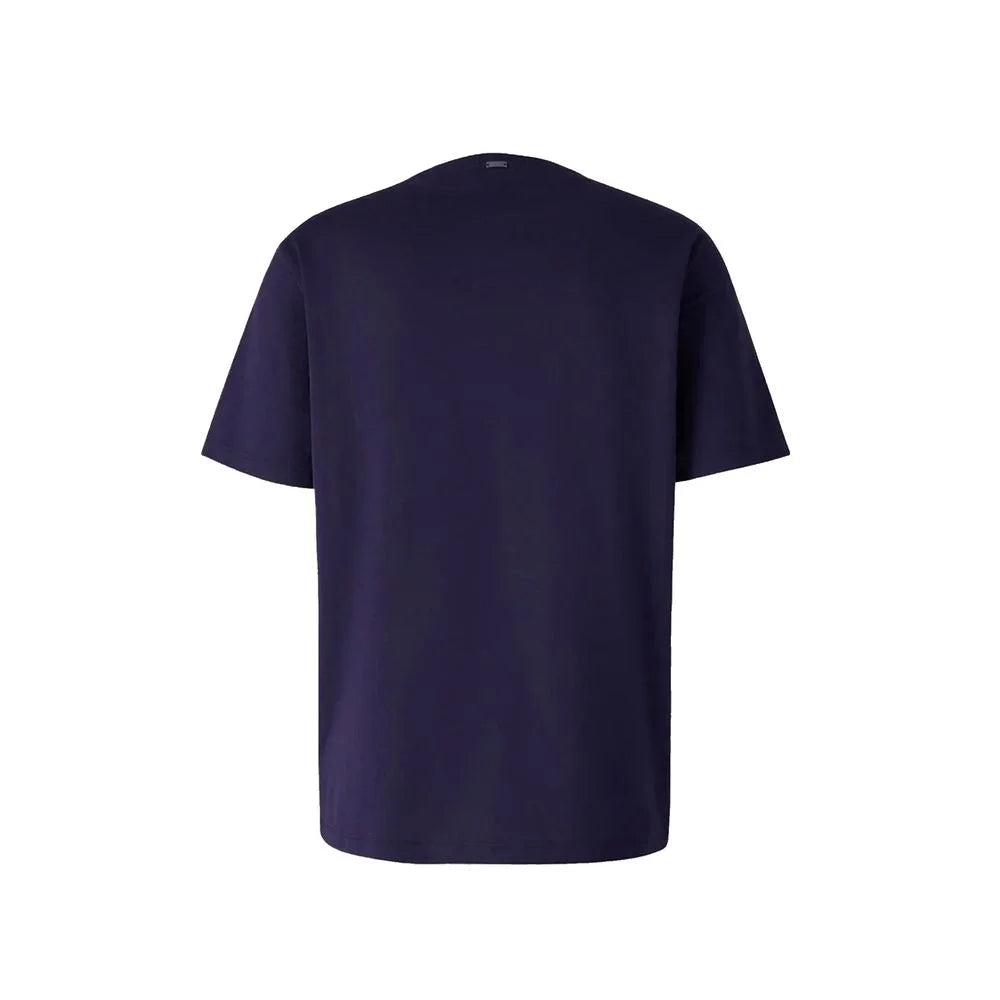 Herno Blue Cotton T-Shirt - IT52 | XL