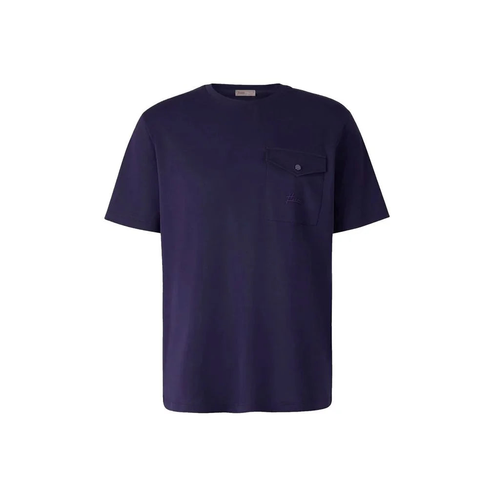 Herno Blue Cotton T-Shirt - IT52 | XL