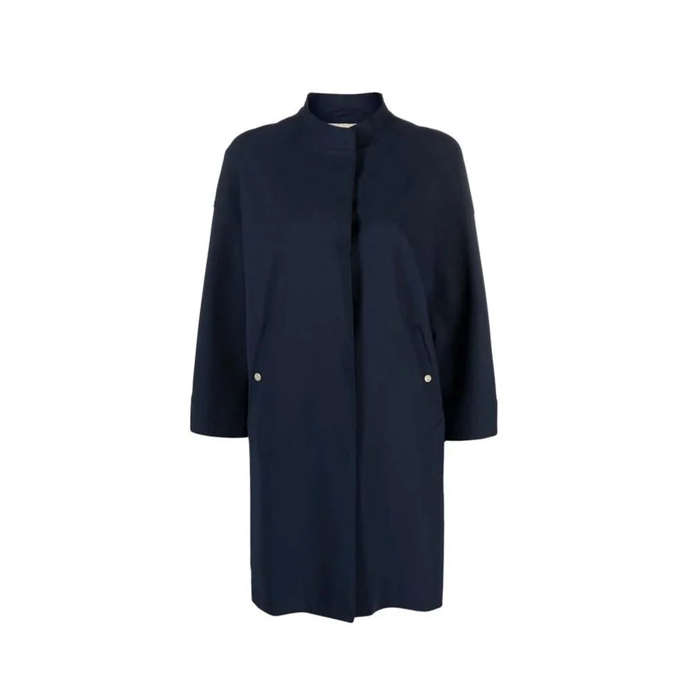 Herno Blue Elastane Coat - IT52 | XL