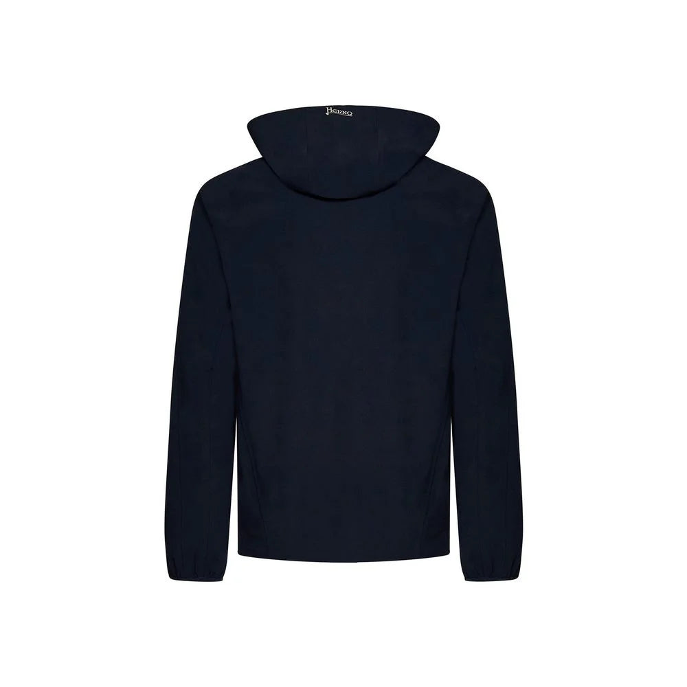 Herno Blue Elastane Shell Jacket - IT52 | XL