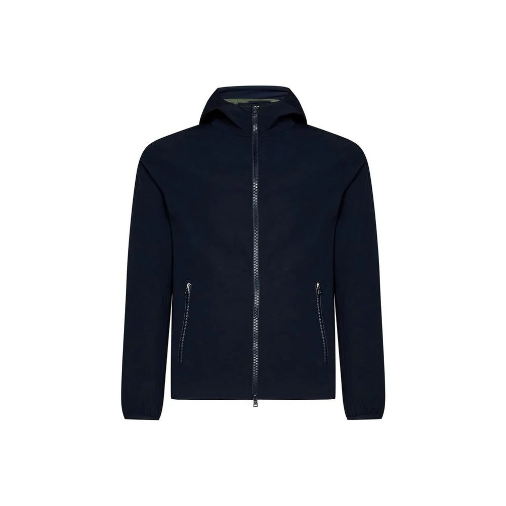Herno Blue Elastane Shell Jacket - IT52 | XL