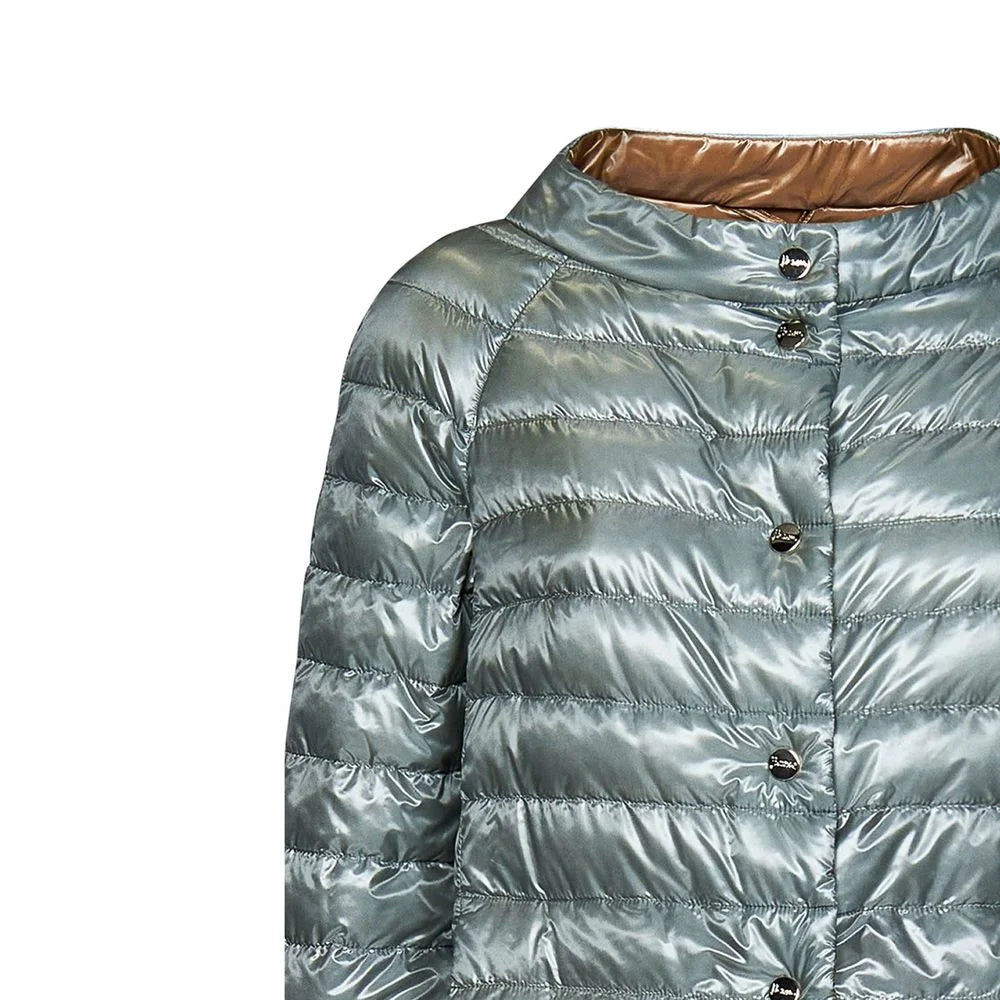 Herno Blue Polyamide Coat - 36