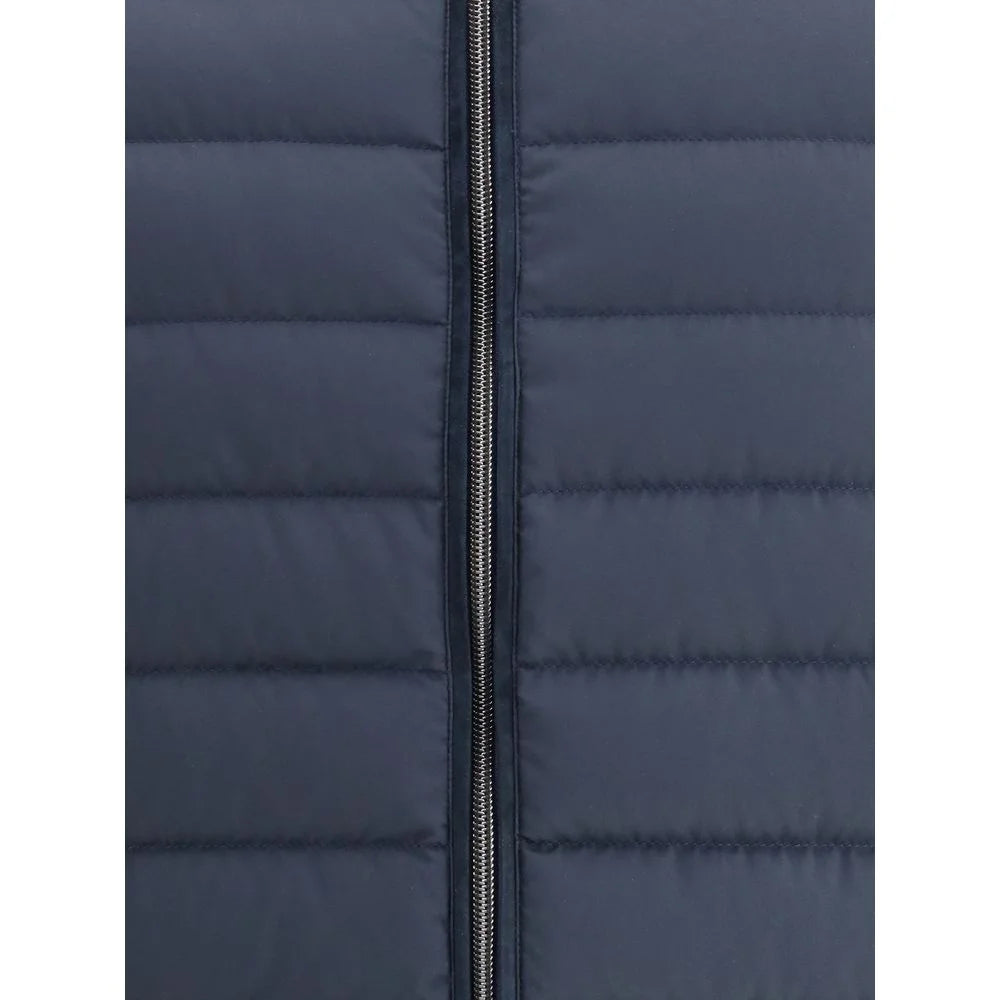 Herno Blue Wool Coat - Puffer Jackets
