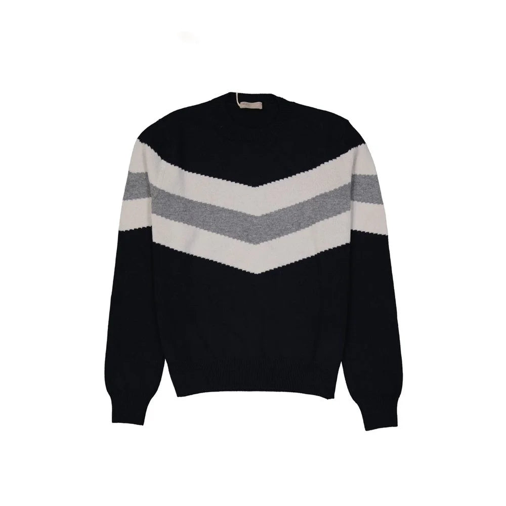 Herno Blue Wool Sweatshirt