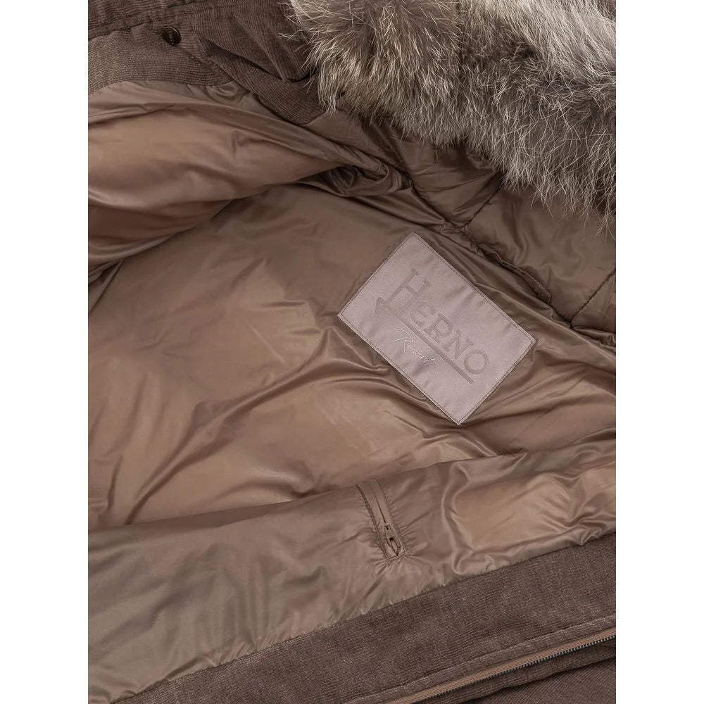 Herno Brown Cotton Jackets & Coat - IT50 | L - Bomber Jackets