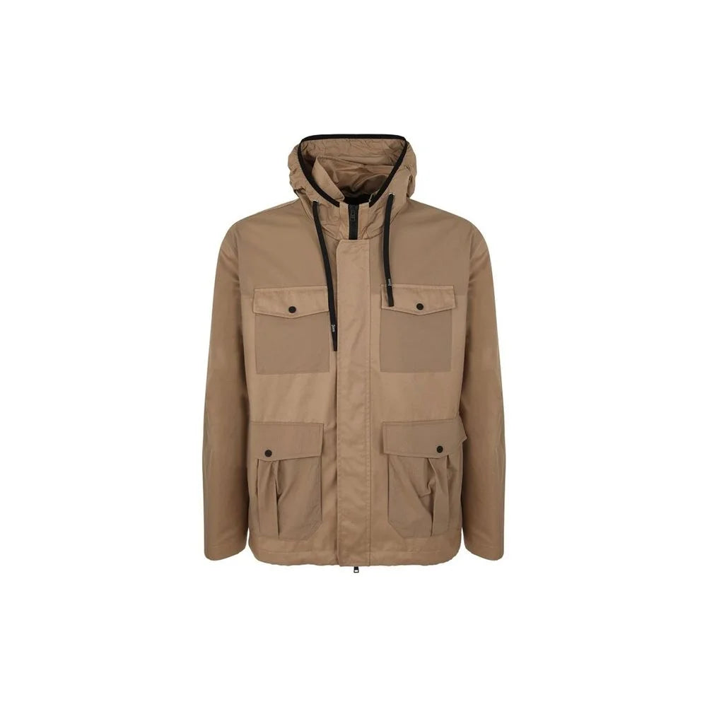 Herno Brown Cotton Shell Jacket