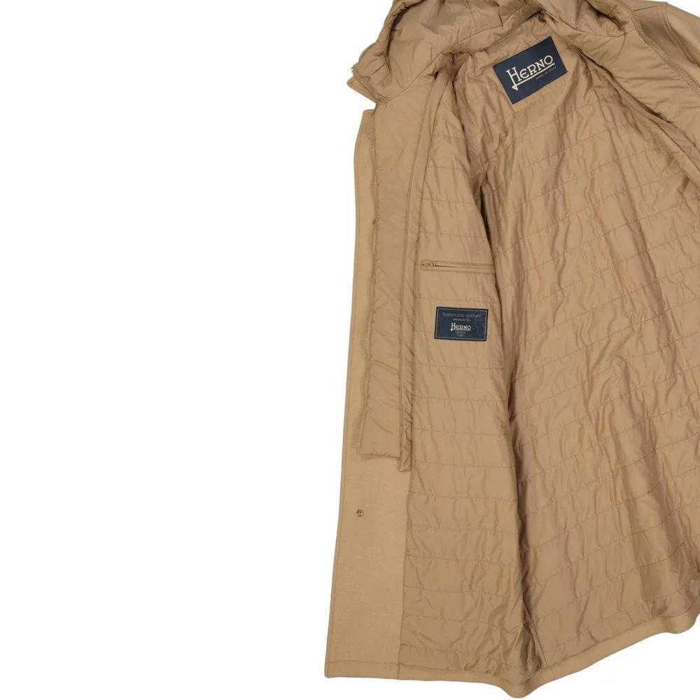 Herno Brown Polyamide Coat - IT54 | XL