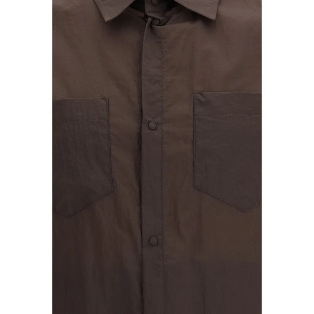 Herno Brown Polyamide Dress Shirt