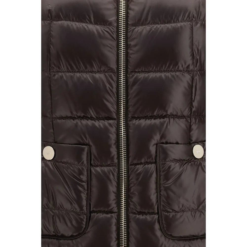 Herno Brown Polyamide Full-Length Jacket