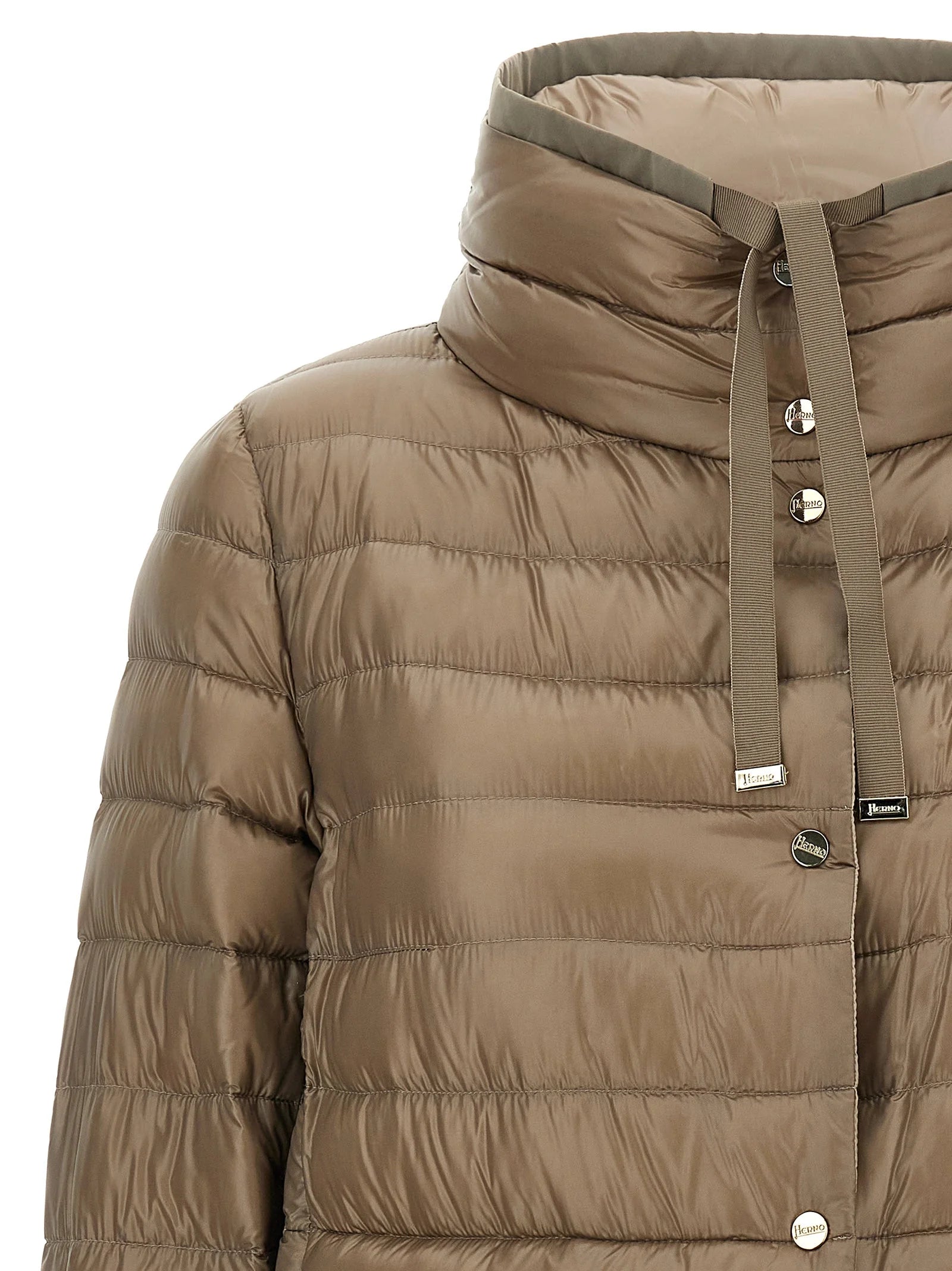 Herno Brown Polyamide Full-Length Jacket - IT48