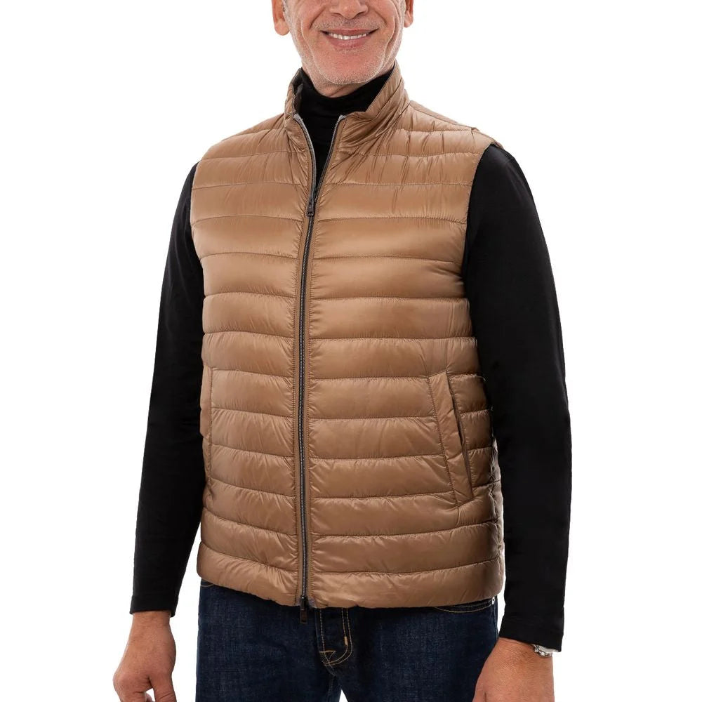 Herno Brown Polyamide Sleveless Jacket - IT50 | L - Vests
