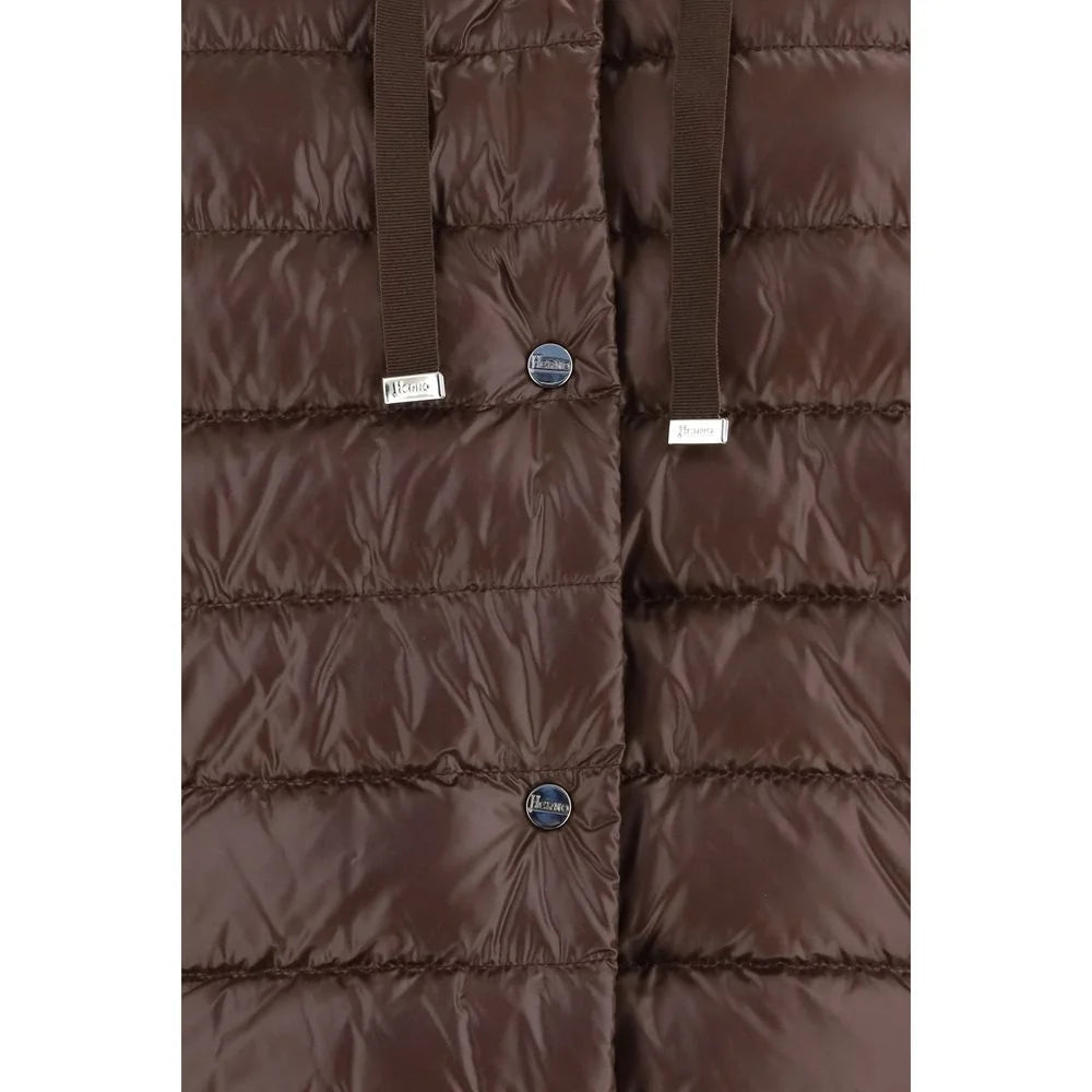 Herno Brown Polyester Full-Length Jacket