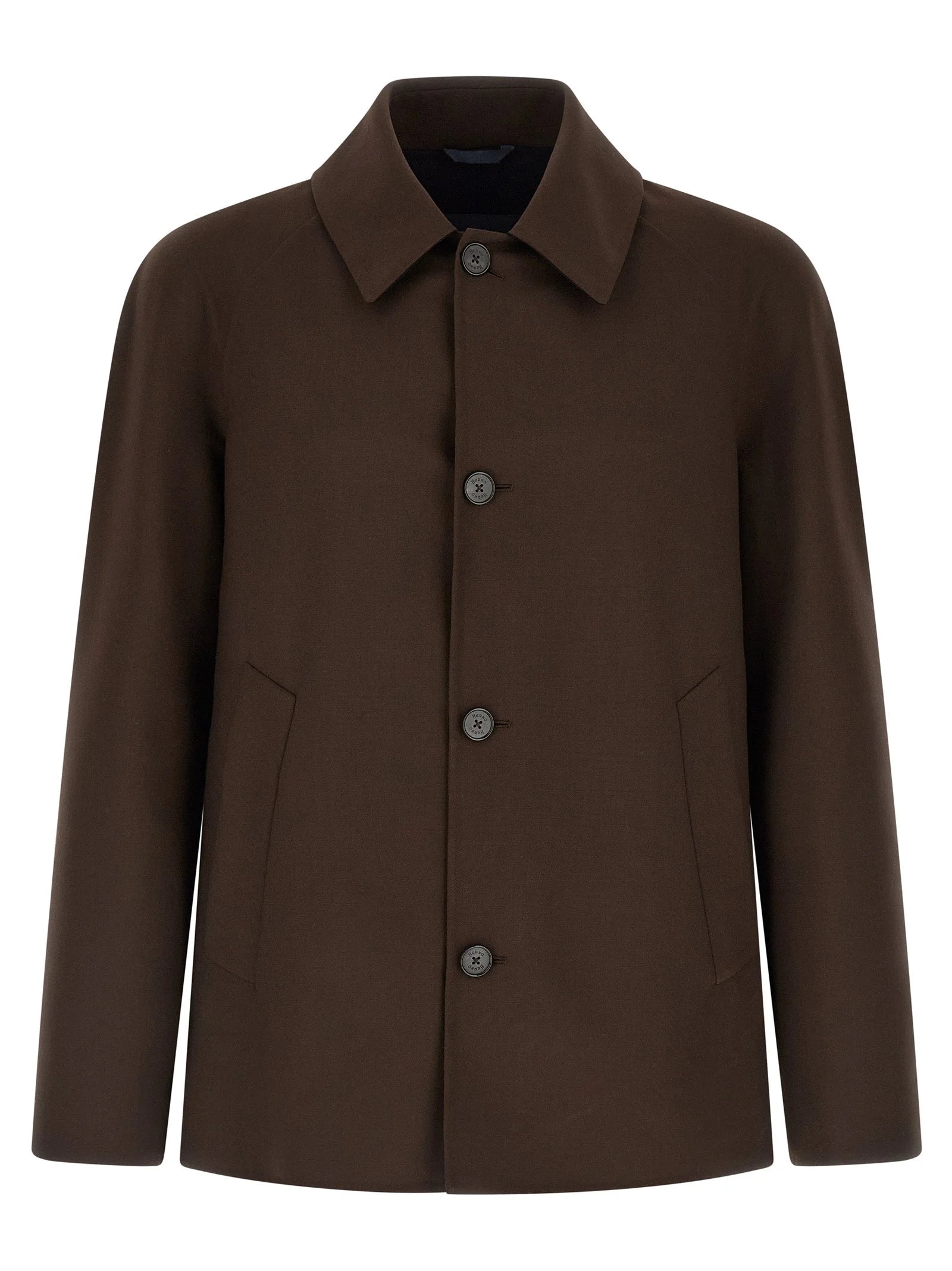 Herno Brown Polyester Full-Length Jacket - IT52 | XL