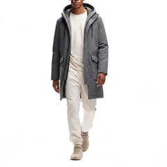 Herno Gray Cashmere Coat - IT52 | XL