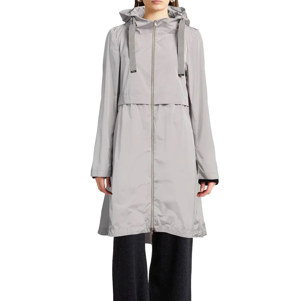 Herno Gray Polyester Coat - 40