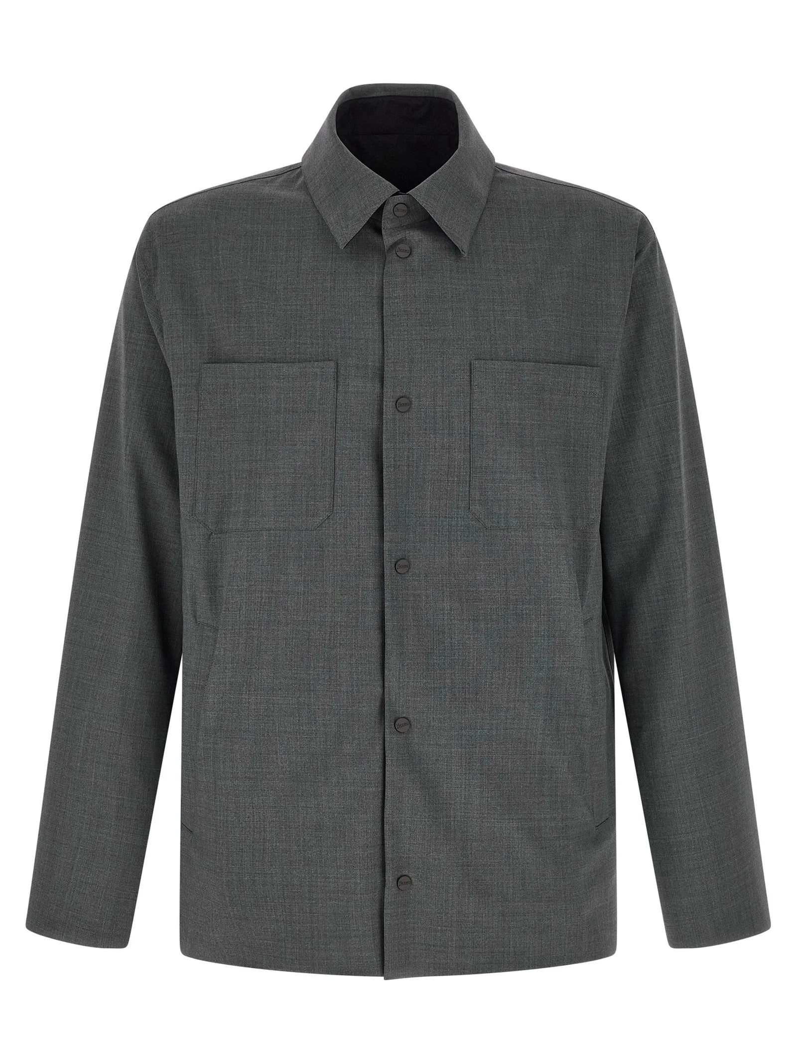 Herno Gray Polyester Full-Length Jacket