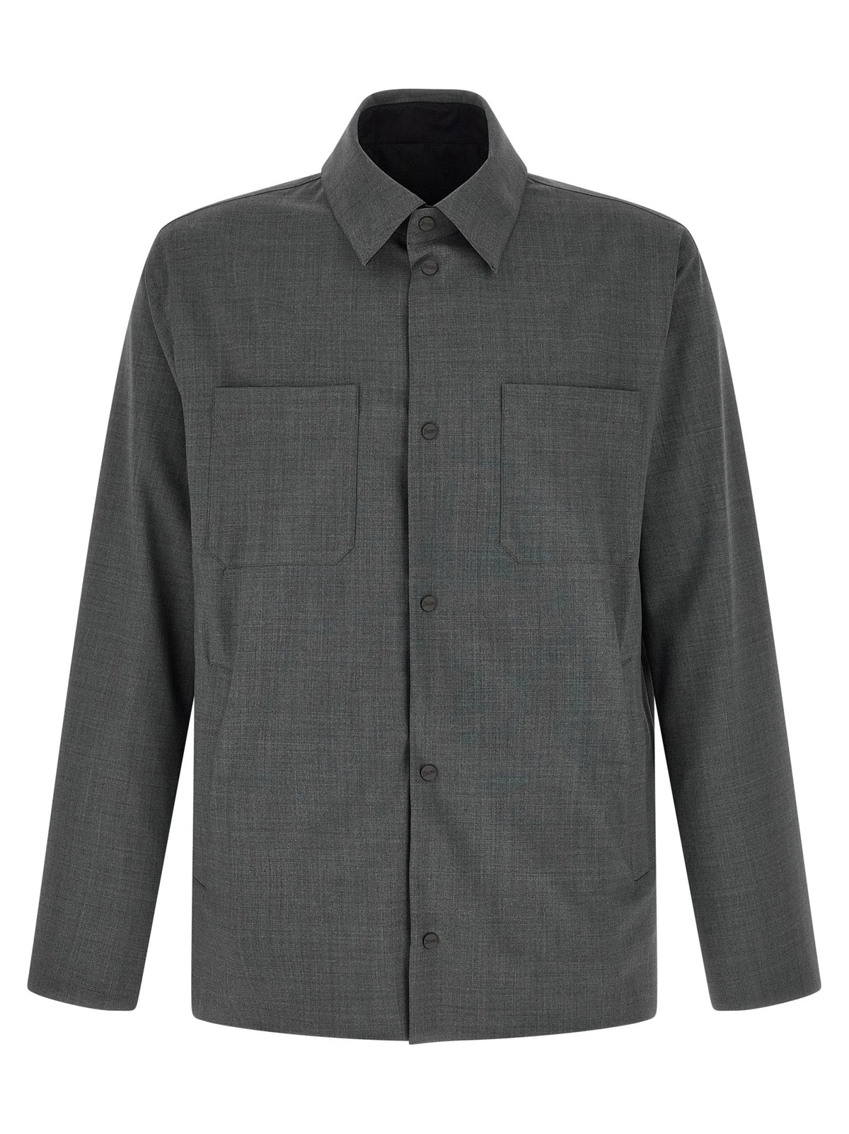 Herno Gray Polyester Full-Length Jacket