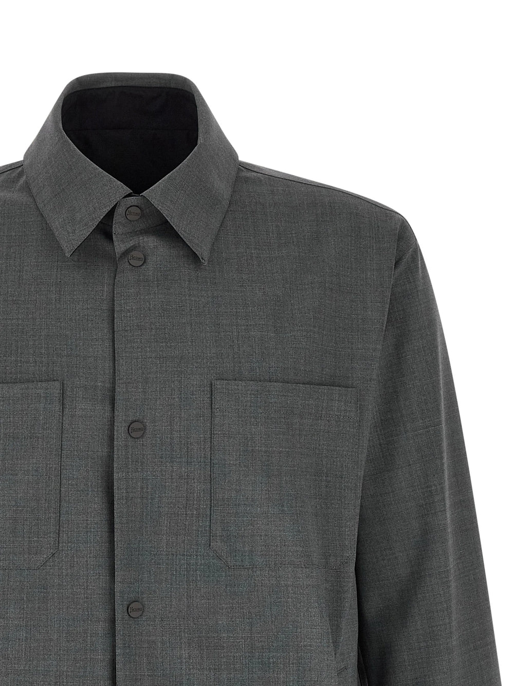 Herno Gray Polyester Full-Length Jacket