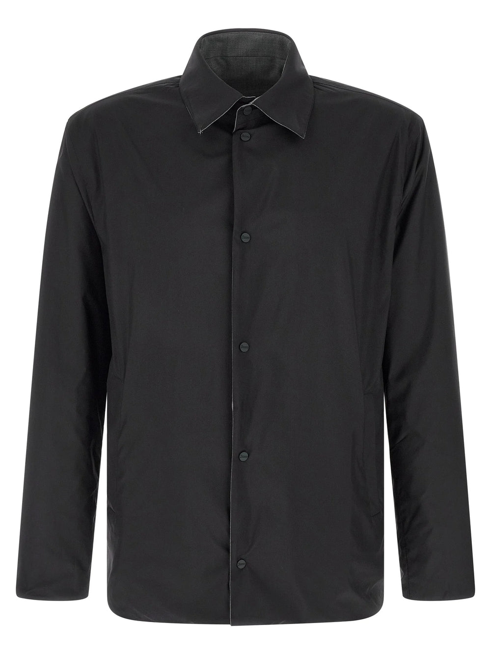 Herno Gray Polyester Full-Length Jacket