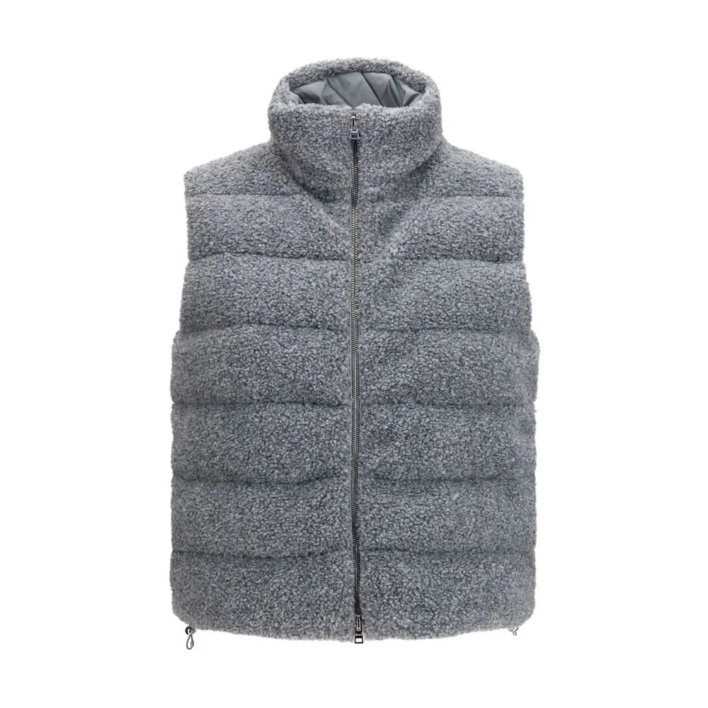 Herno Gray Polyester Sleeveless Jacket