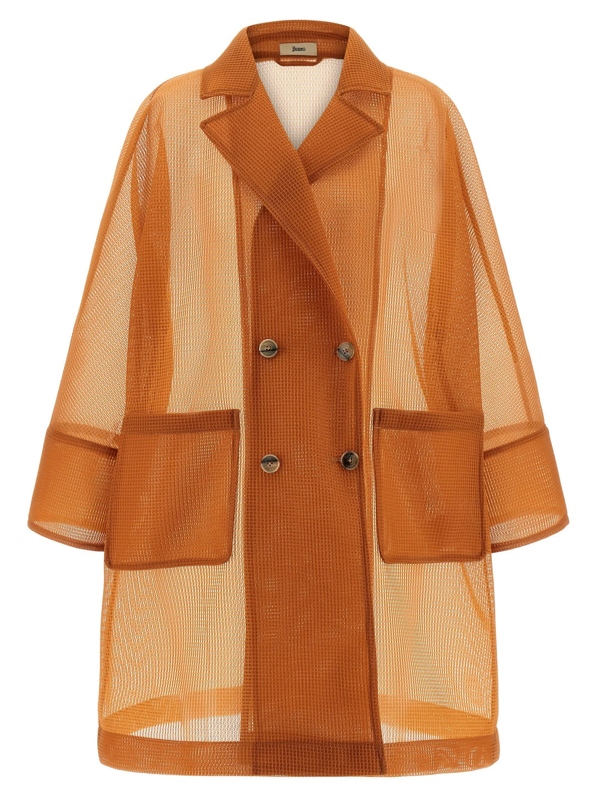 Herno Orange Polyester Coat - IT44