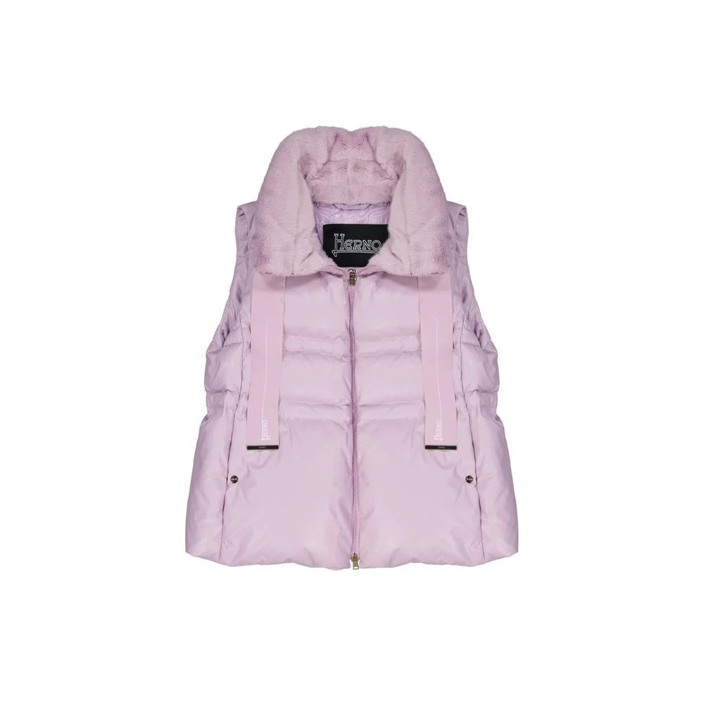 Herno Purple Polyester Waistcoat - 42