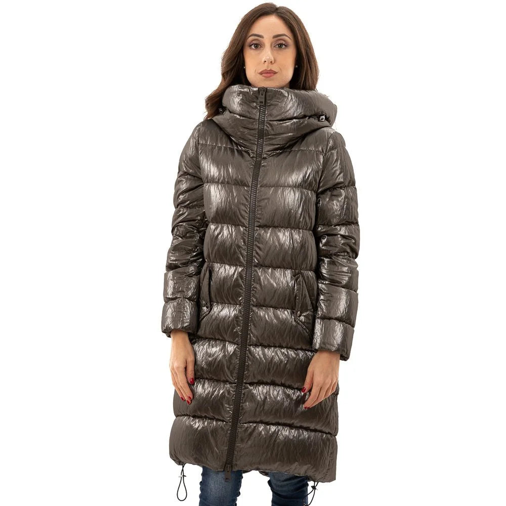 Herno Silver Viscose Jackets & Coat - IT42|M - Parkas
