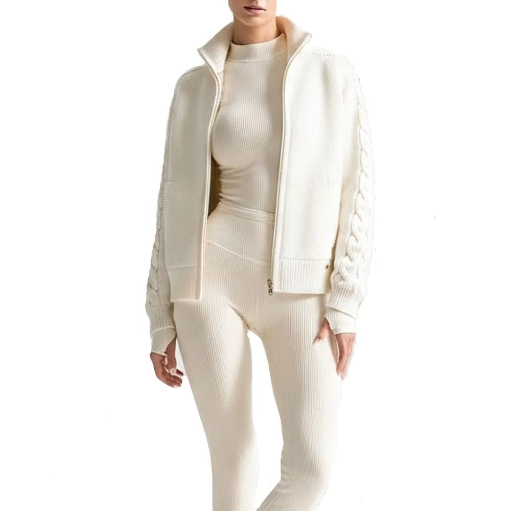 Herno White Cashmere Cardigan - 42