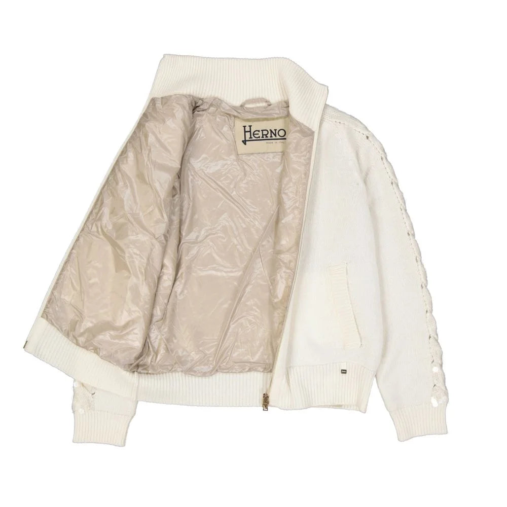 Herno White Cashmere Cardigan - 42