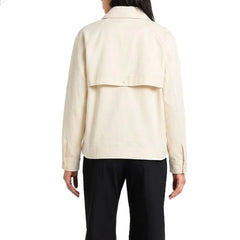 Herno White Cotton Full-Length Jacket