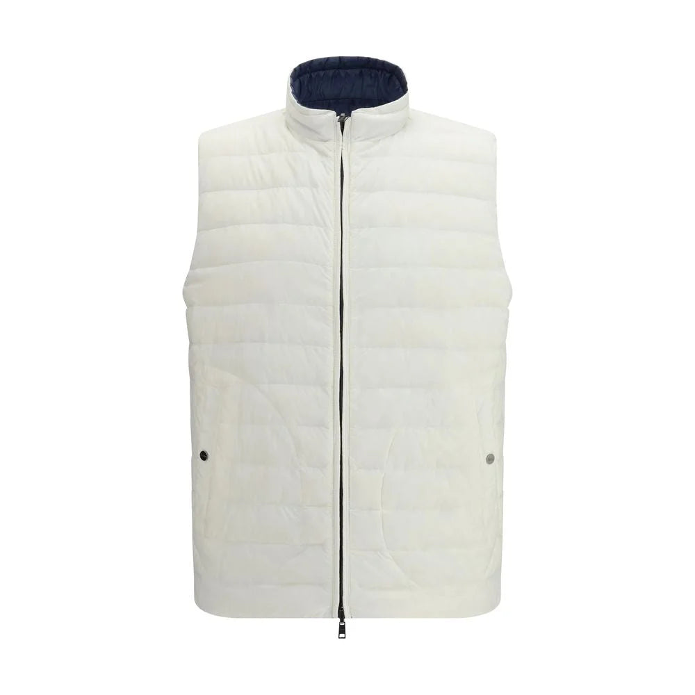 Herno White Polyamide Sleveless Jacket