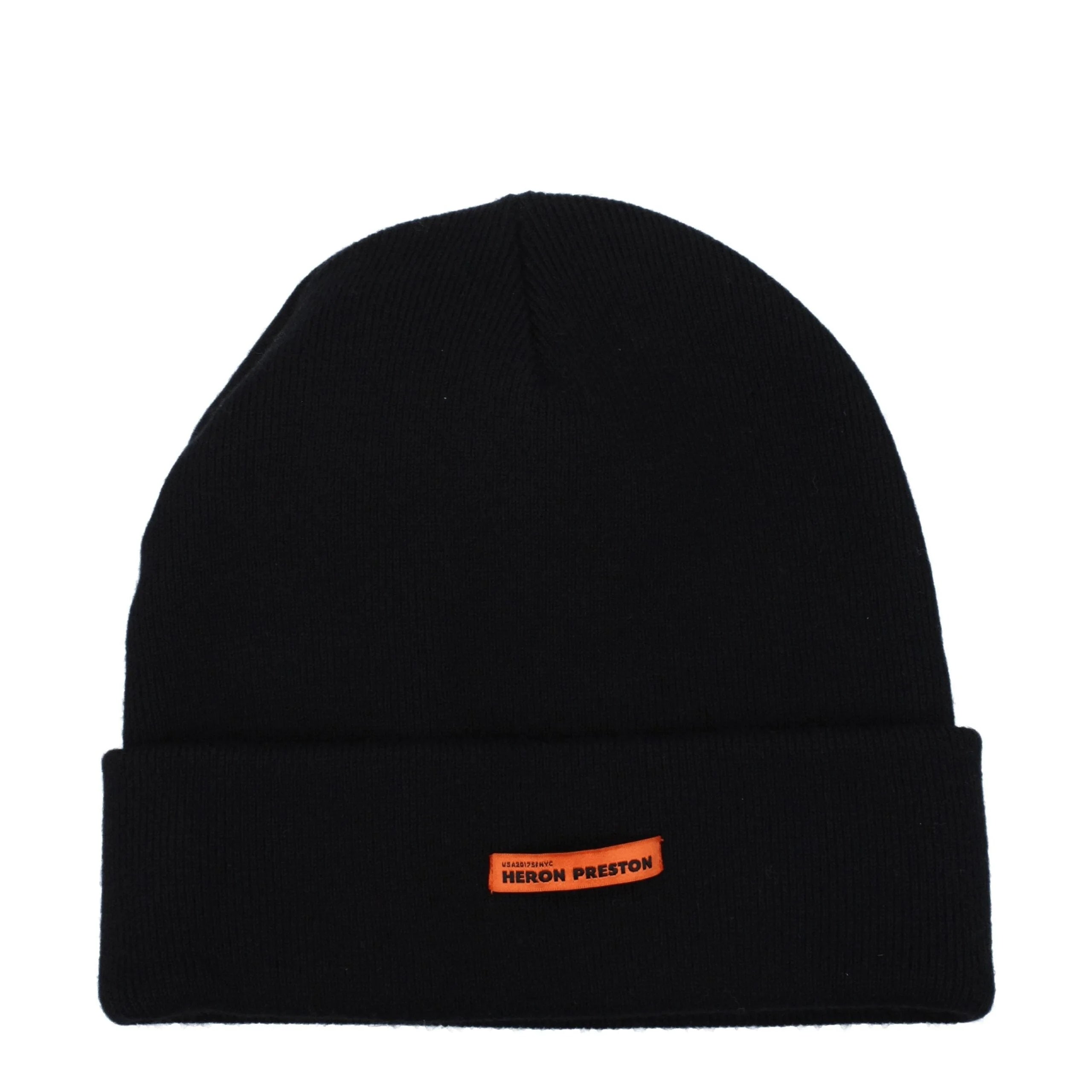 Heron Preston Black Wool Beanie - UNI