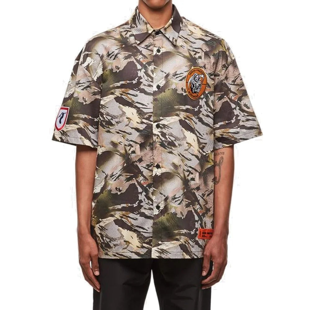 Heron Preston Camouflage Popline Shirt - L - Shirts