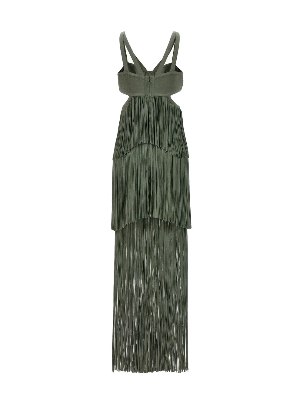 Hervé Léger Bicolor Rayon Long Dress - XS