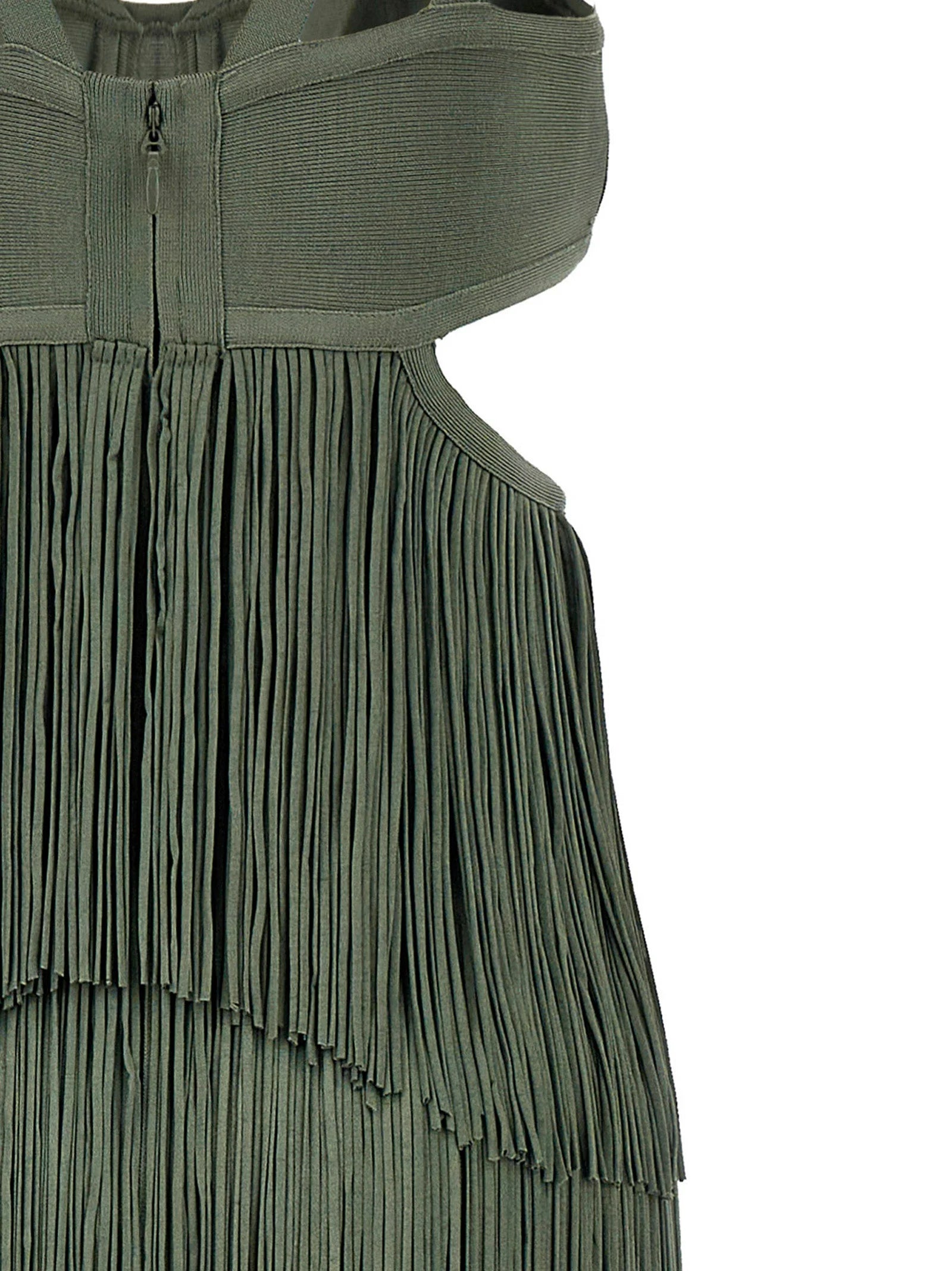 Hervé Léger Bicolor Rayon Long Dress - XS
