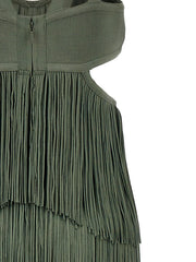 Hervé Léger Bicolor Rayon Long Dress - XS