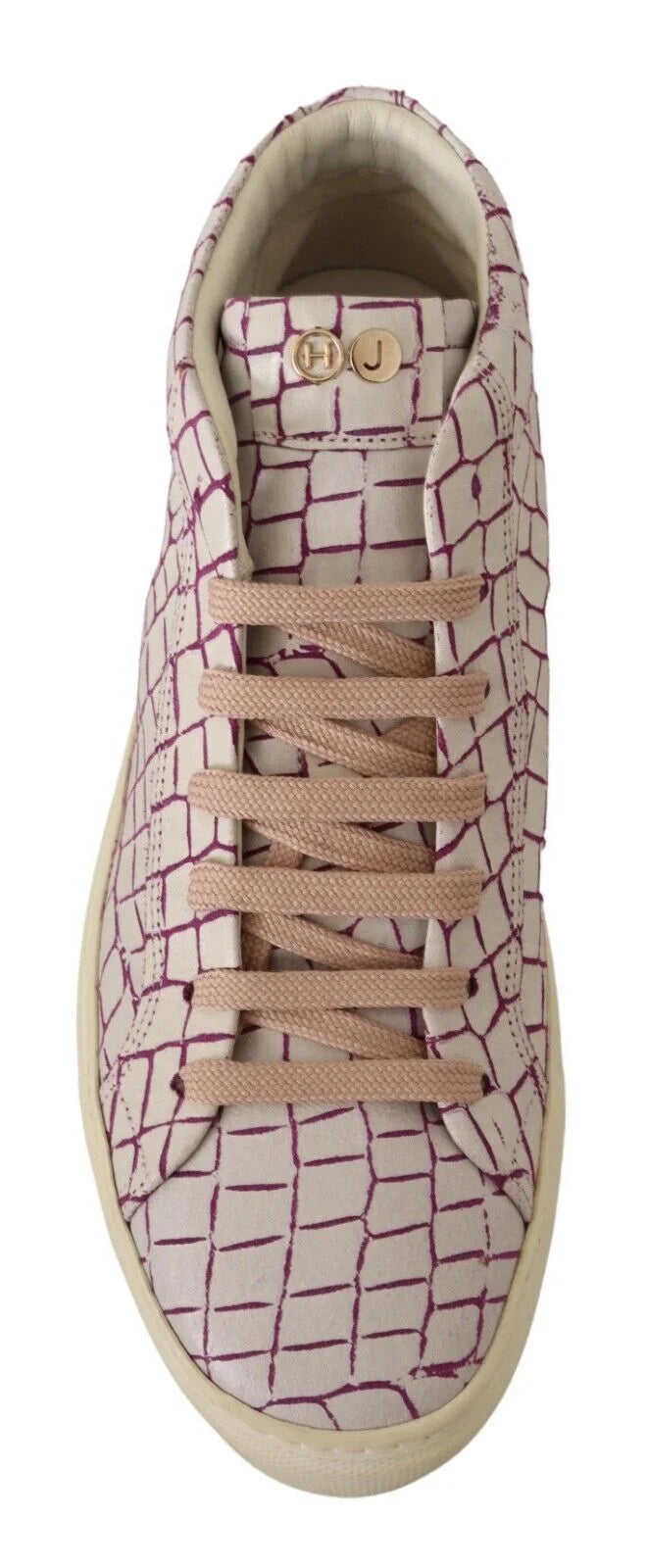 HIDE & JACK White Bordeaux Leather Casual Lace Up Sneakers Shoes - EU42/US9 - Sneakers