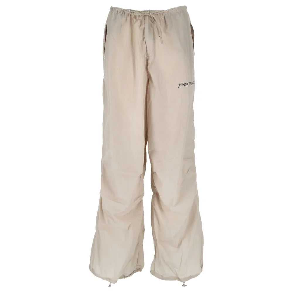Hinnominate Beige Nylon Women’s High-Waisted Trouser - Trousers